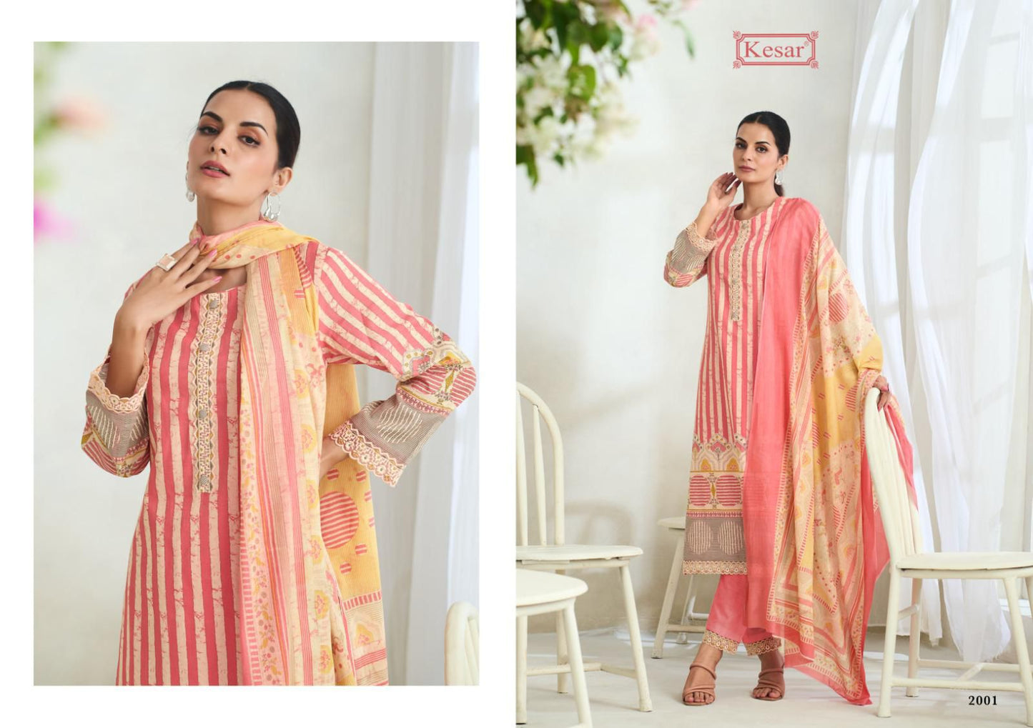 Ibaadat 3 Kesar Cotton Lawn Karachi Salwar Suits Wholesale Price