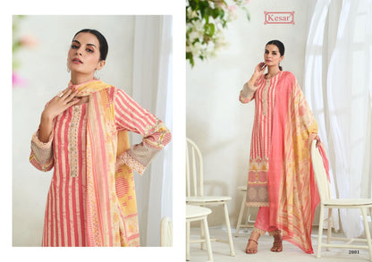 Ibaadat 3 Kesar Cotton Lawn Karachi Salwar Suits Wholesale Price