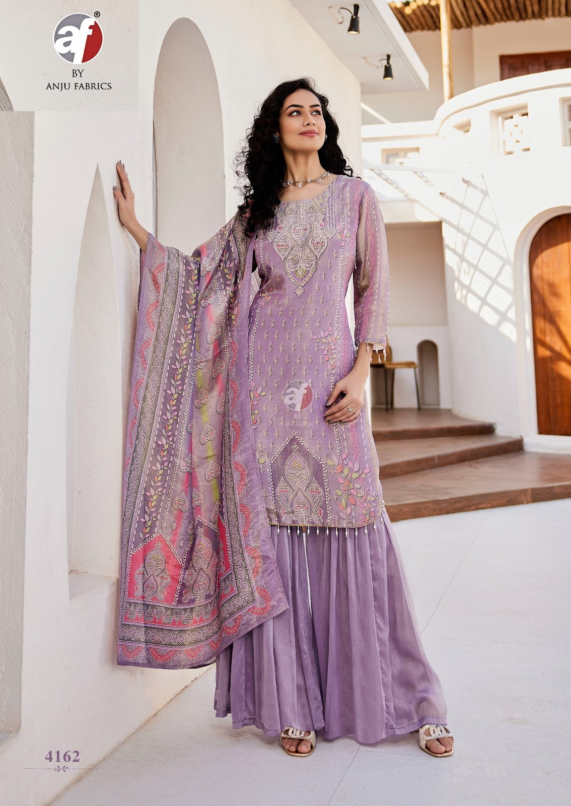 Ibaadat Af Kanjivaram Silk Readymade Sharara Suits Supplier Gujarat