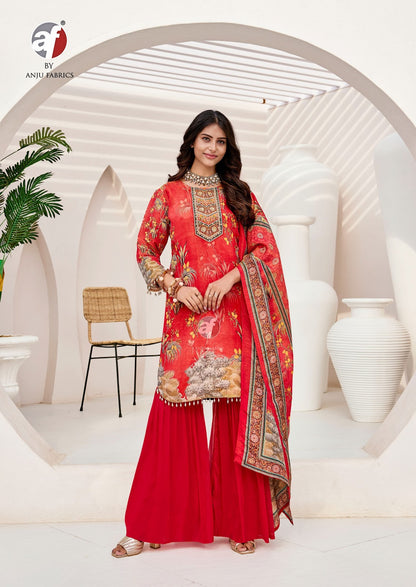 Ibaadat Af Kanjivaram Silk Readymade Sharara Suits Supplier Gujarat