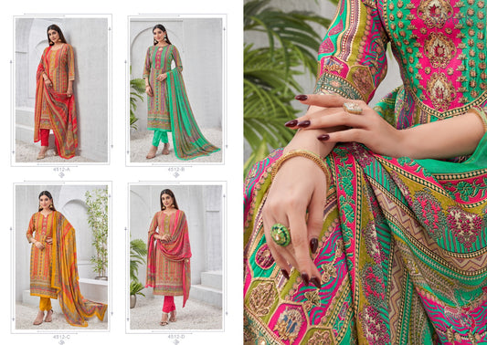 Ibaas 4512 Simar Muslin Pant Style Suits Exporter Gujarat