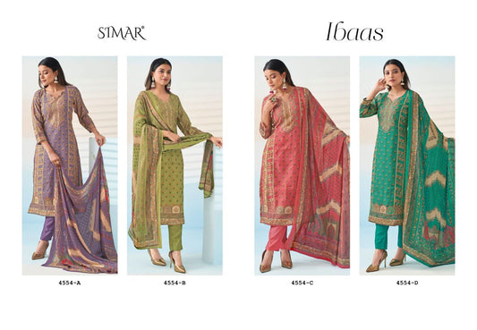 Ibaas 4554 Simar Muslin Pant Style Suits Wholesaler India