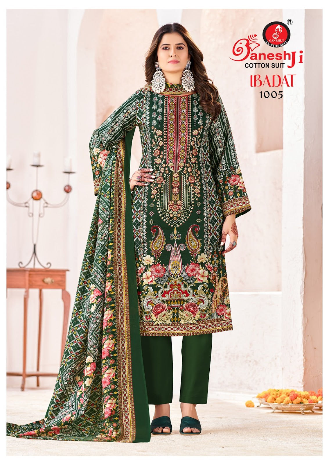 Ibadat Vol 1 Ganeshji Cotton Karachi Salwar Suits Manufacturer Ahmedabad