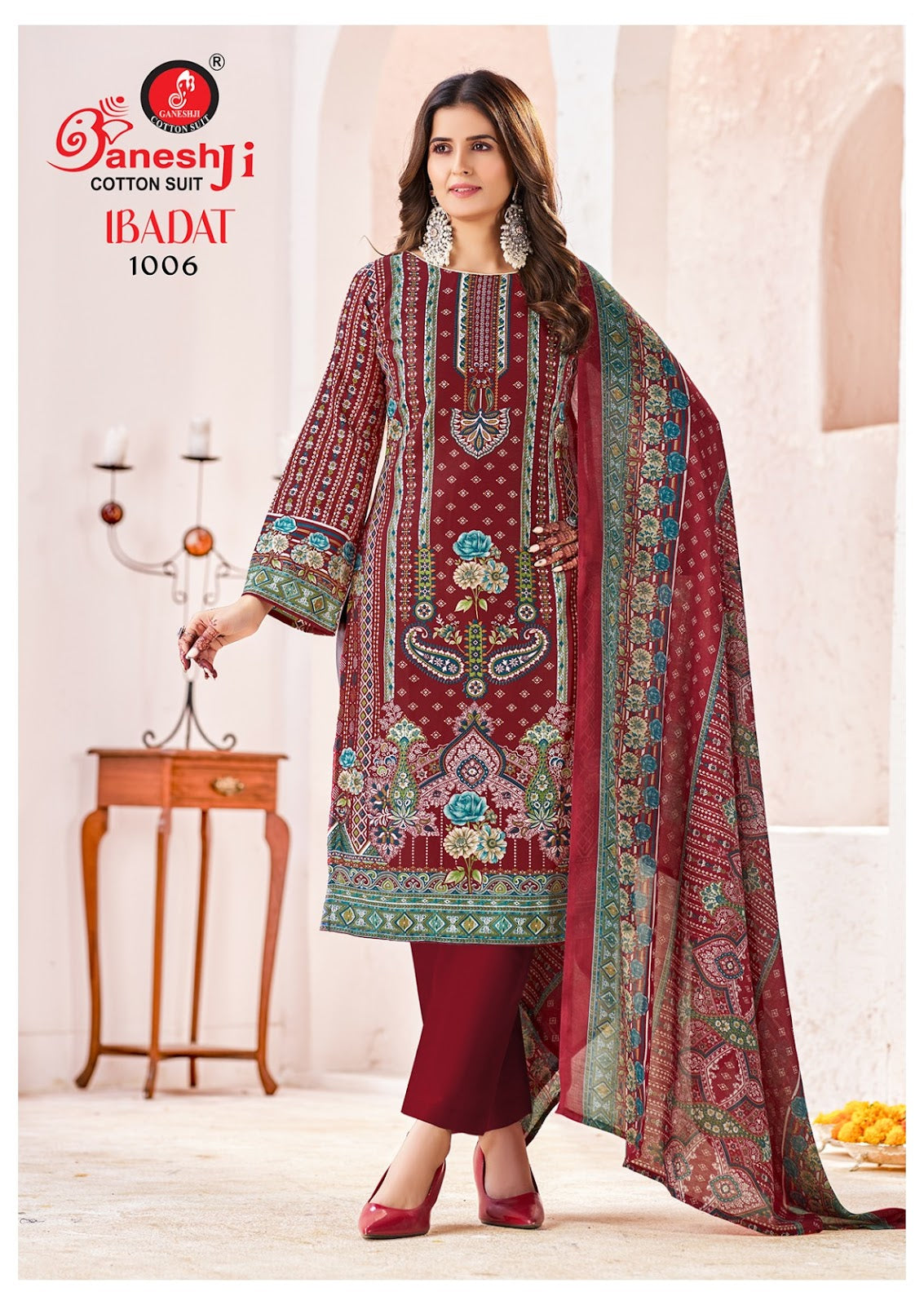 Ibadat Vol 1 Ganeshji Cotton Karachi Salwar Suits Manufacturer Ahmedabad