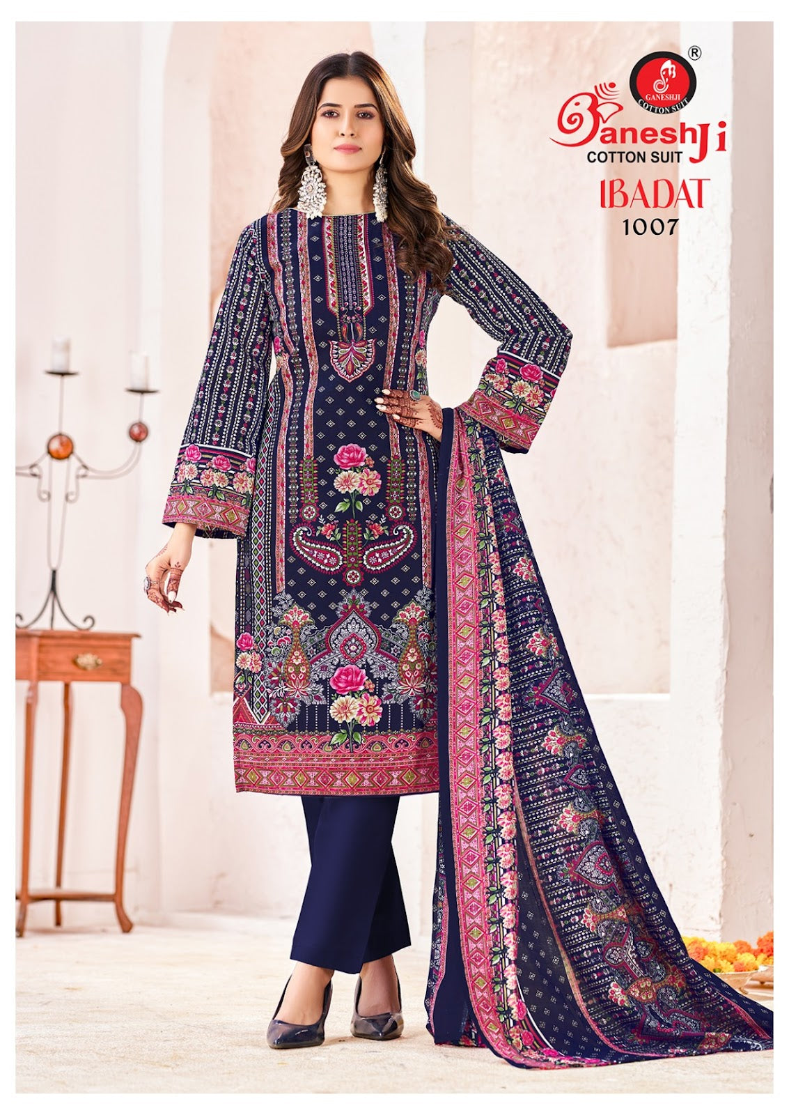 Ibadat Vol 1 Ganeshji Cotton Karachi Salwar Suits Manufacturer Ahmedabad