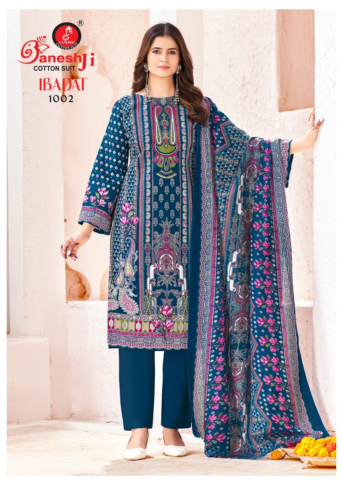 Ibadat Vol 1 Ganeshji Cotton Karachi Salwar Suits Manufacturer Ahmedabad