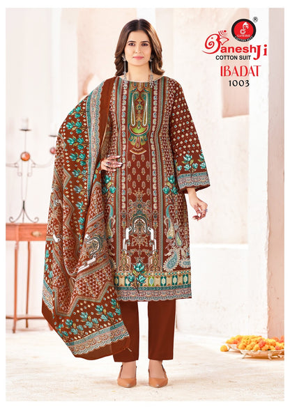 Ibadat Vol 1 Ganeshji Cotton Karachi Salwar Suits Manufacturer Ahmedabad