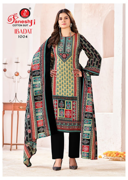 Ibadat Vol 1 Ganeshji Cotton Karachi Salwar Suits Manufacturer Ahmedabad