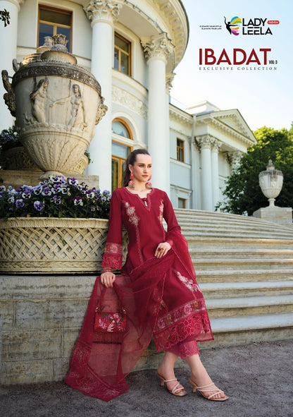 Ibadat Vol 3 Ladyleela Viscose Silk Readymade Pant Style Suits Wholesaler