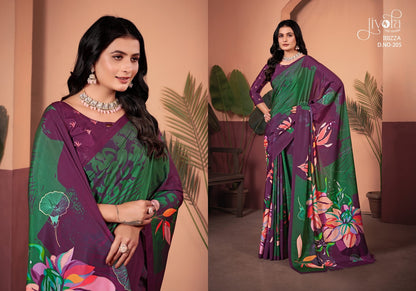 Ibizza 201-213 Jivora Crape Sarees Manufacturer Ahmedabad
