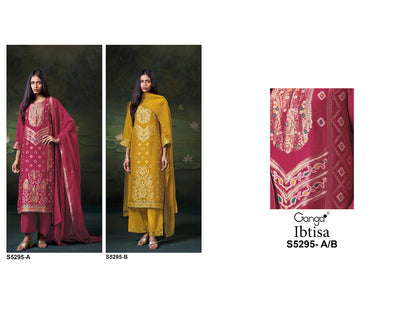 Ibtisa S5295 Ganga Viscose Silk Pant Style Suits Manufacturer