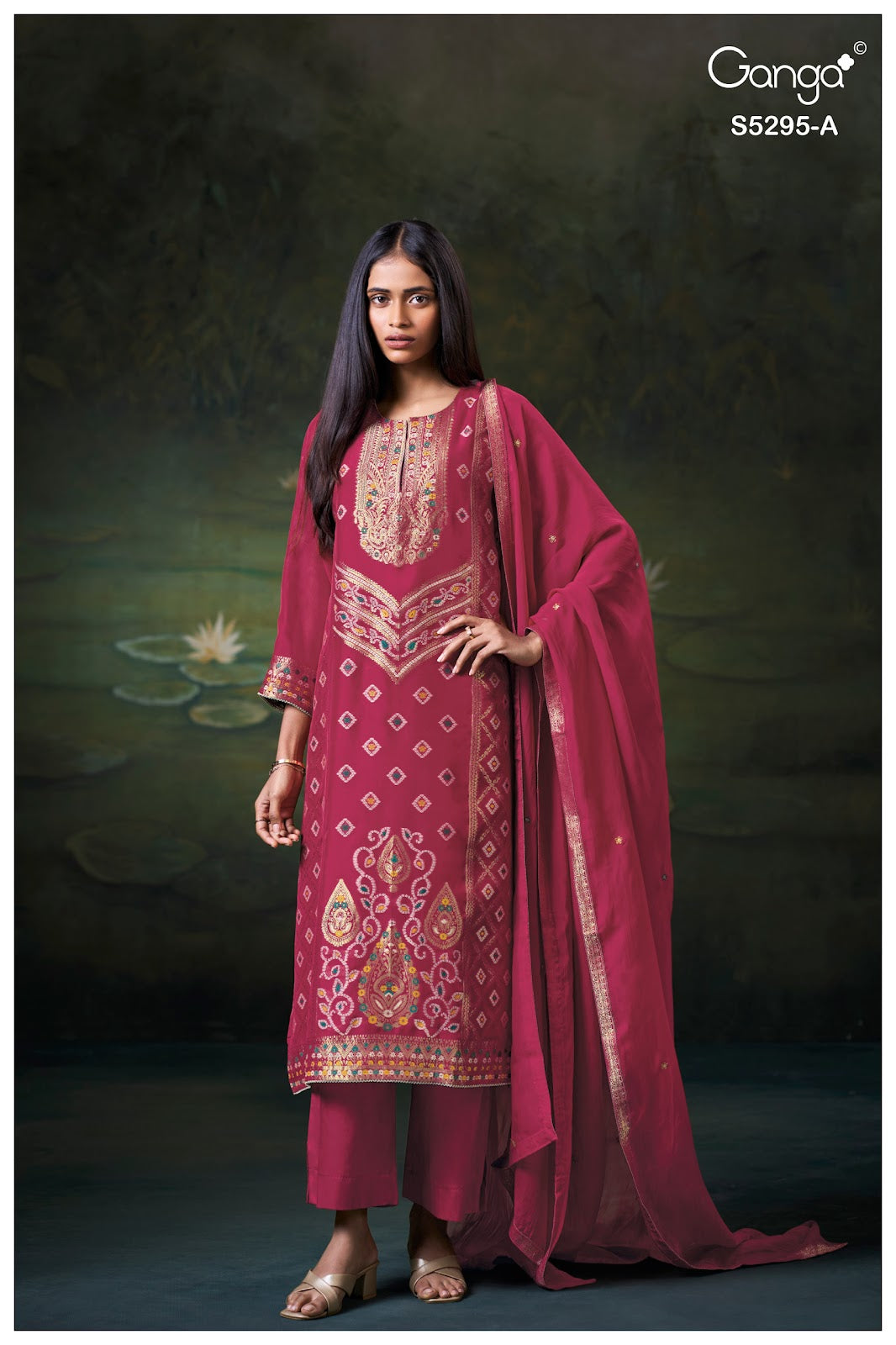 Ibtisa S5295 Ganga Viscose Silk Pant Style Suits Manufacturer