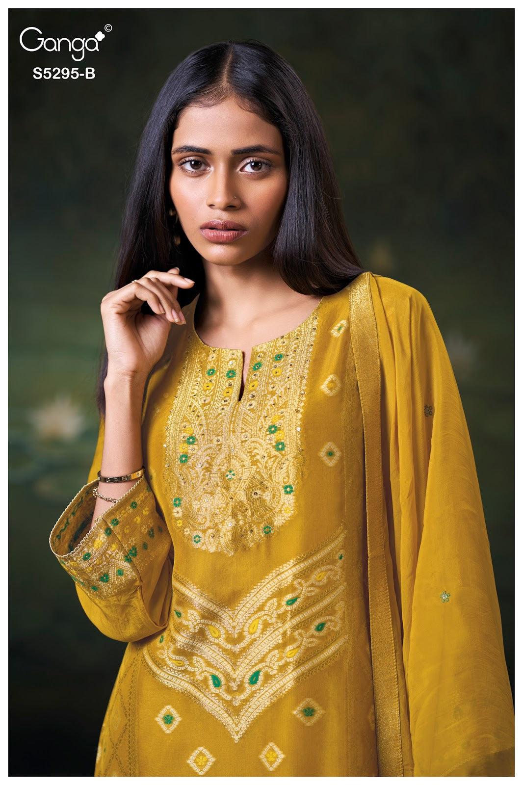 Ibtisa S5295 Ganga Viscose Silk Pant Style Suits Manufacturer