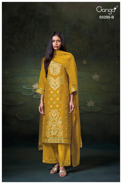 Ibtisa S5295 Ganga Viscose Silk Pant Style Suits Manufacturer