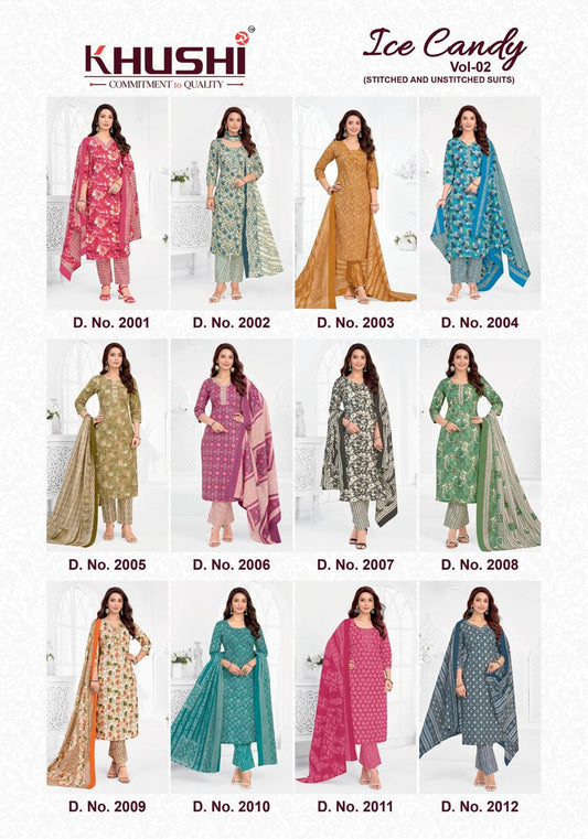 Ice Candy Vol 2 Khushi Cotton Dress Material Wholesaler