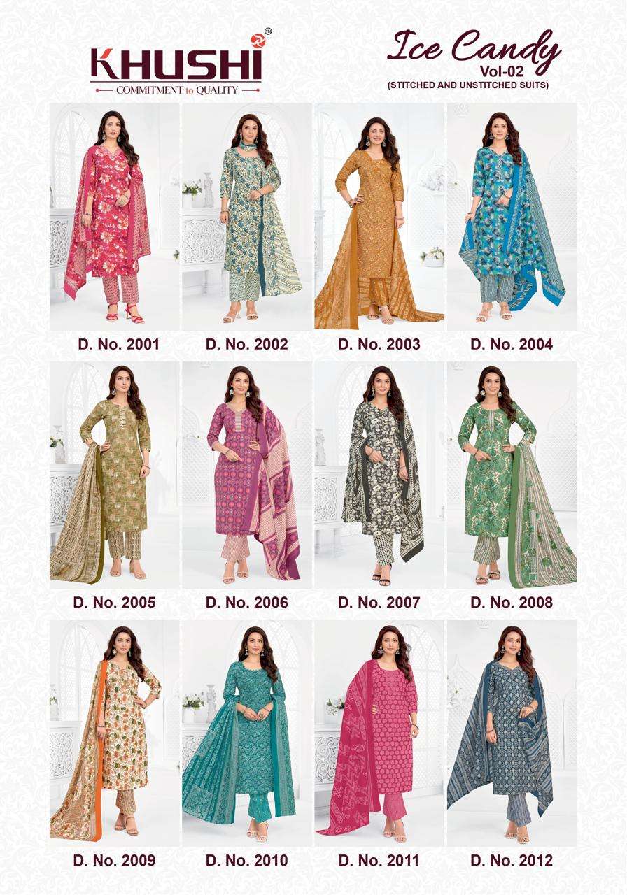 Ice Candy Vol 2 Khushi Readymade Cotton Pant Suits Manufacturer India