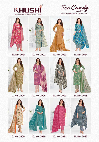 Ice Candy Vol 2 Khushi Readymade Cotton Pant Suits Manufacturer India