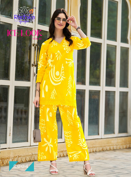 Ice Look Vol 2 Radhika Lifestyle Cotton Kurti Plazzo Set Wholesale Price