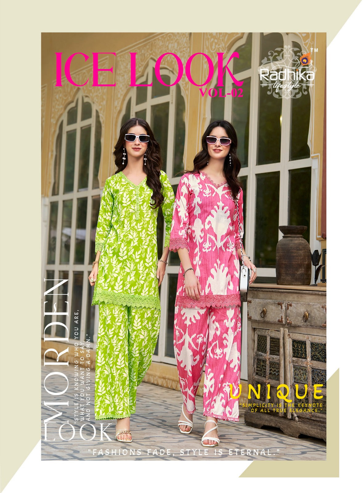 Ice Look Vol 2 Radhika Lifestyle Cotton Kurti Plazzo Set Wholesale Price