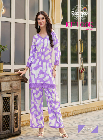 Ice Look Vol 2 Radhika Lifestyle Cotton Kurti Plazzo Set Wholesale Price