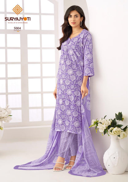 Ice Look Vol 5 Suryajyoti Cotton Dress Material Exporter Ahmedabad