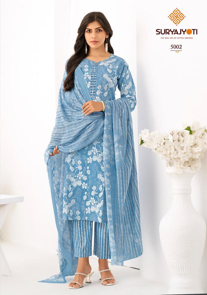 Ice Look Vol 5 Suryajyoti Cotton Dress Material Exporter Ahmedabad
