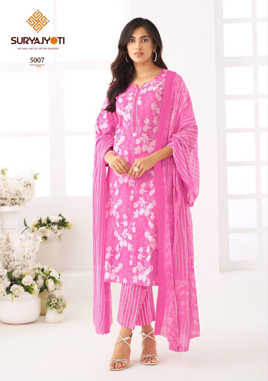 Ice Look Vol 5 Suryajyoti Cotton Dress Material Exporter Ahmedabad