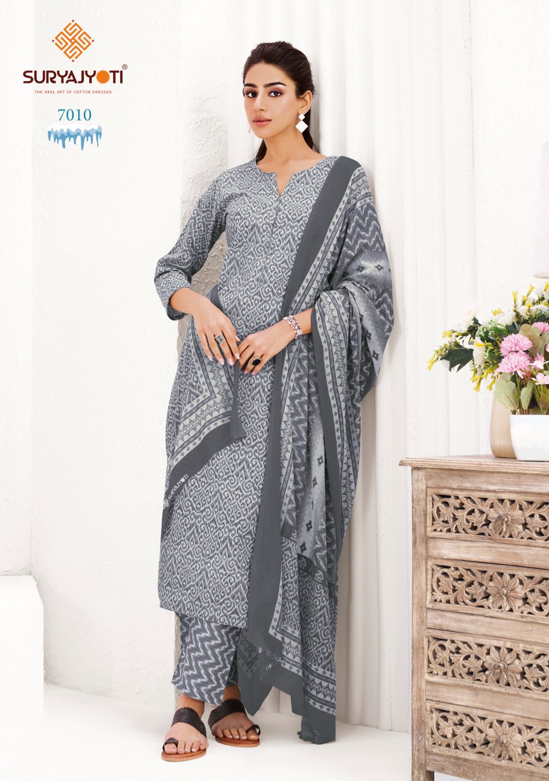 Ice Look Vol 7 Suryajyoti Readymade Cotton Pant Suits Exporter India
