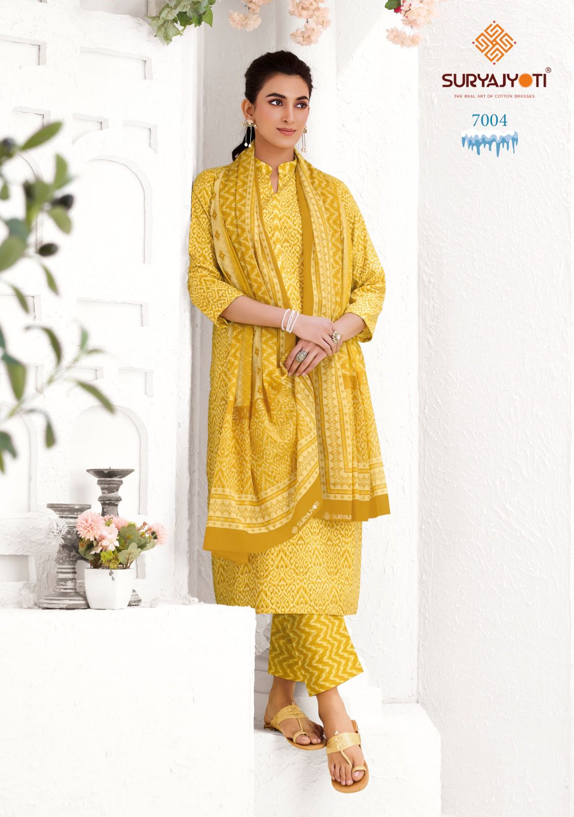 Ice Look Vol 7 Suryajyoti Readymade Cotton Pant Suits Exporter India