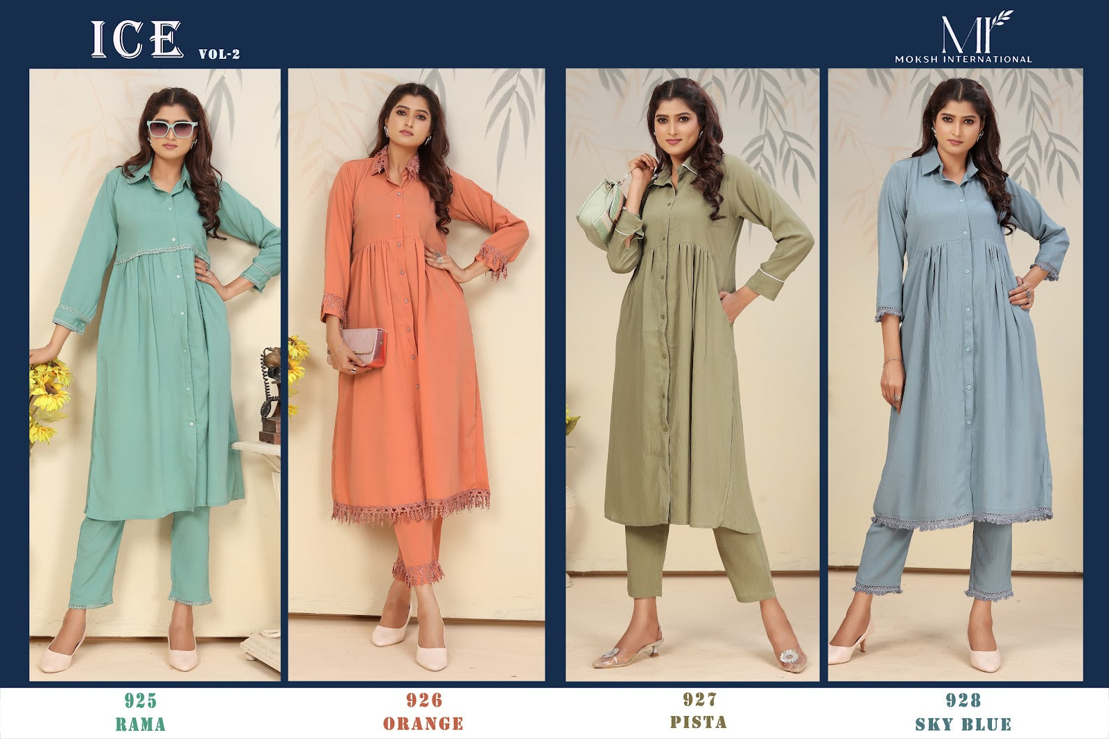 Ice Vol 2 Moksh Rinkal Kurti Pant Set Manufacturer Gujarat