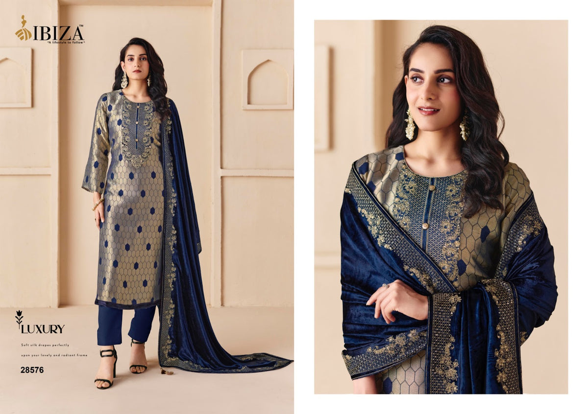 Serinda S5346 Ganga Wool Pashmina Suits Wholesale