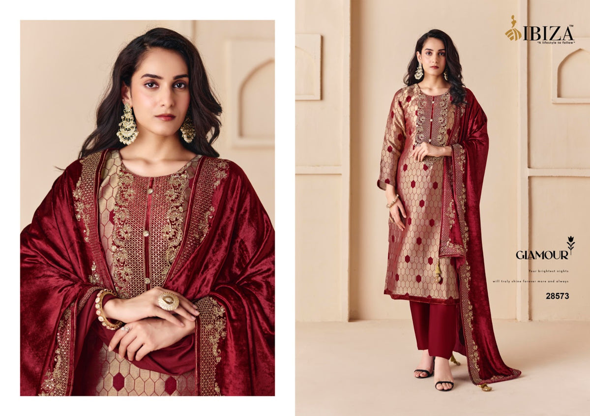 Hazel Sanna Fashion Viscose Pashmina Suits Wholesale Rate