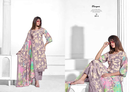 Iconic Sargam Prints Pure Muslin Pant Style Suits Wholesaler Gujarat