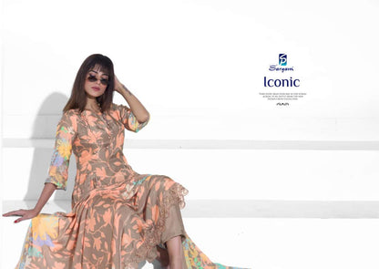 Iconic Sargam Prints Pure Muslin Pant Style Suits Wholesaler Gujarat