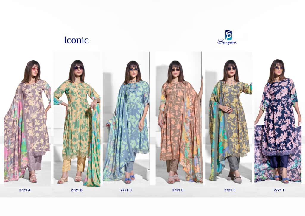 Iconic Sargam Prints Pure Muslin Pant Style Suits Wholesaler Gujarat