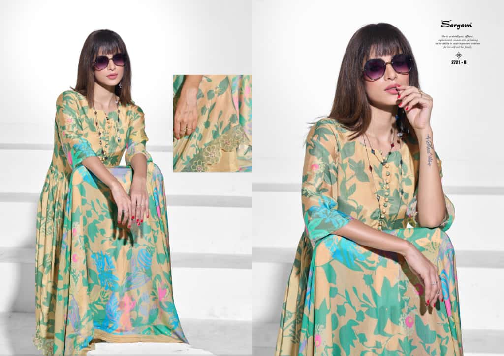 Iconic Sargam Prints Pure Muslin Pant Style Suits Wholesaler Gujarat