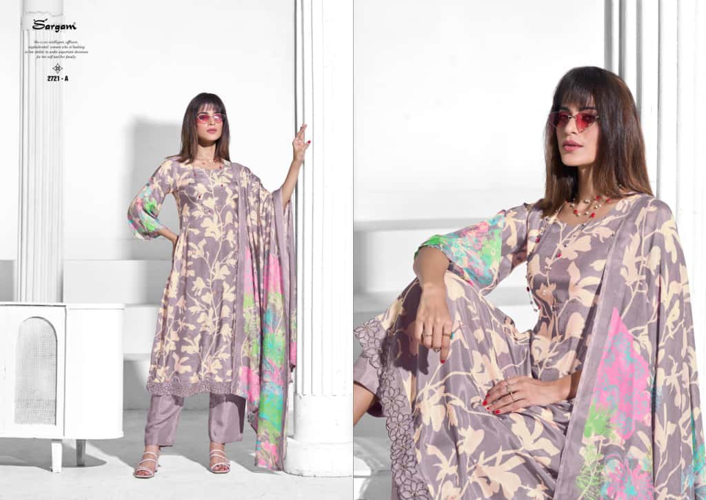 Iconic Sargam Prints Pure Muslin Pant Style Suits Wholesaler Gujarat