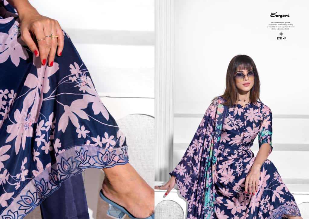 Iconic Sargam Prints Pure Muslin Pant Style Suits Wholesaler Gujarat