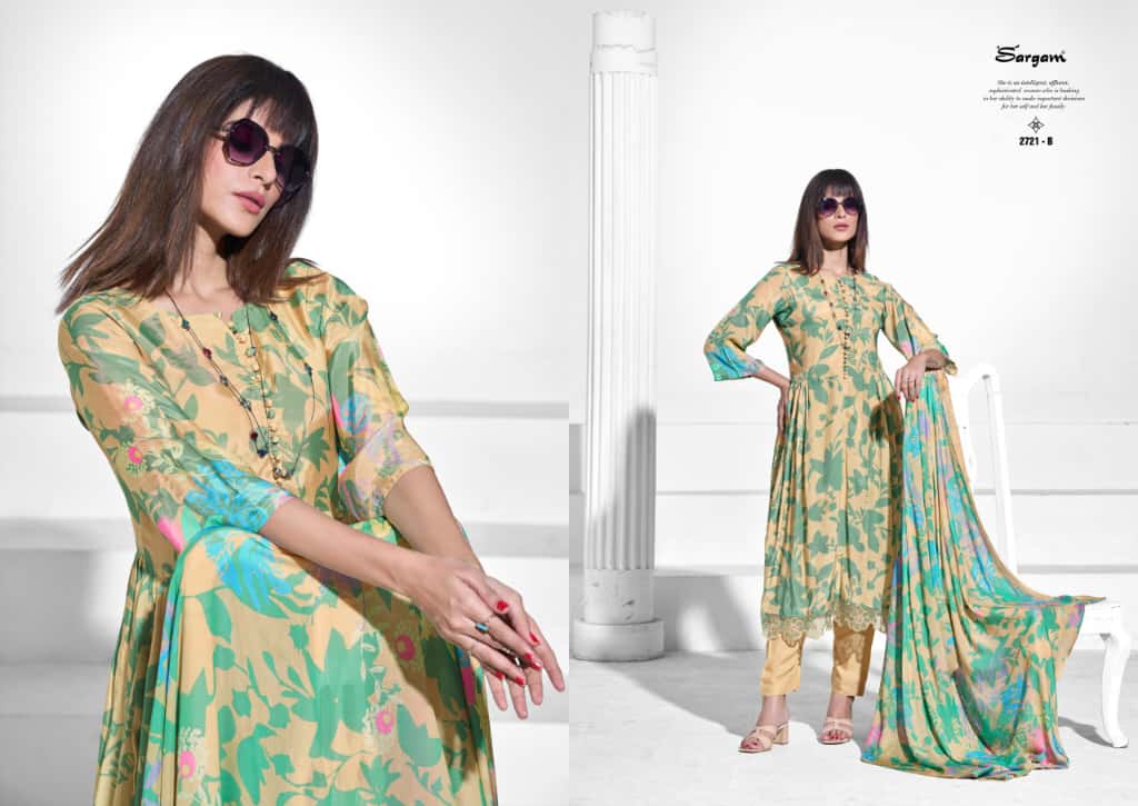 Iconic Sargam Prints Pure Muslin Pant Style Suits Wholesaler Gujarat