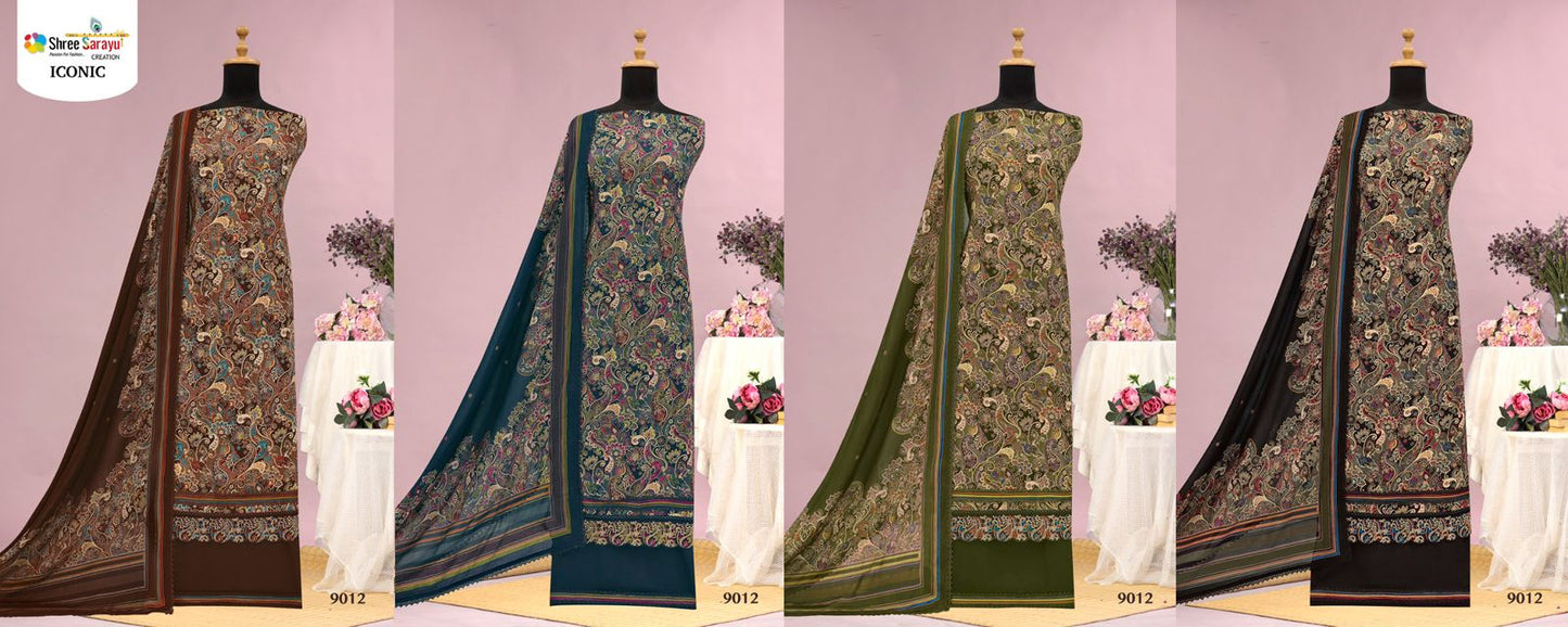 Iconic Shree Sarayu Creation Satin Salwar Suits Wholesaler Ahmedabad