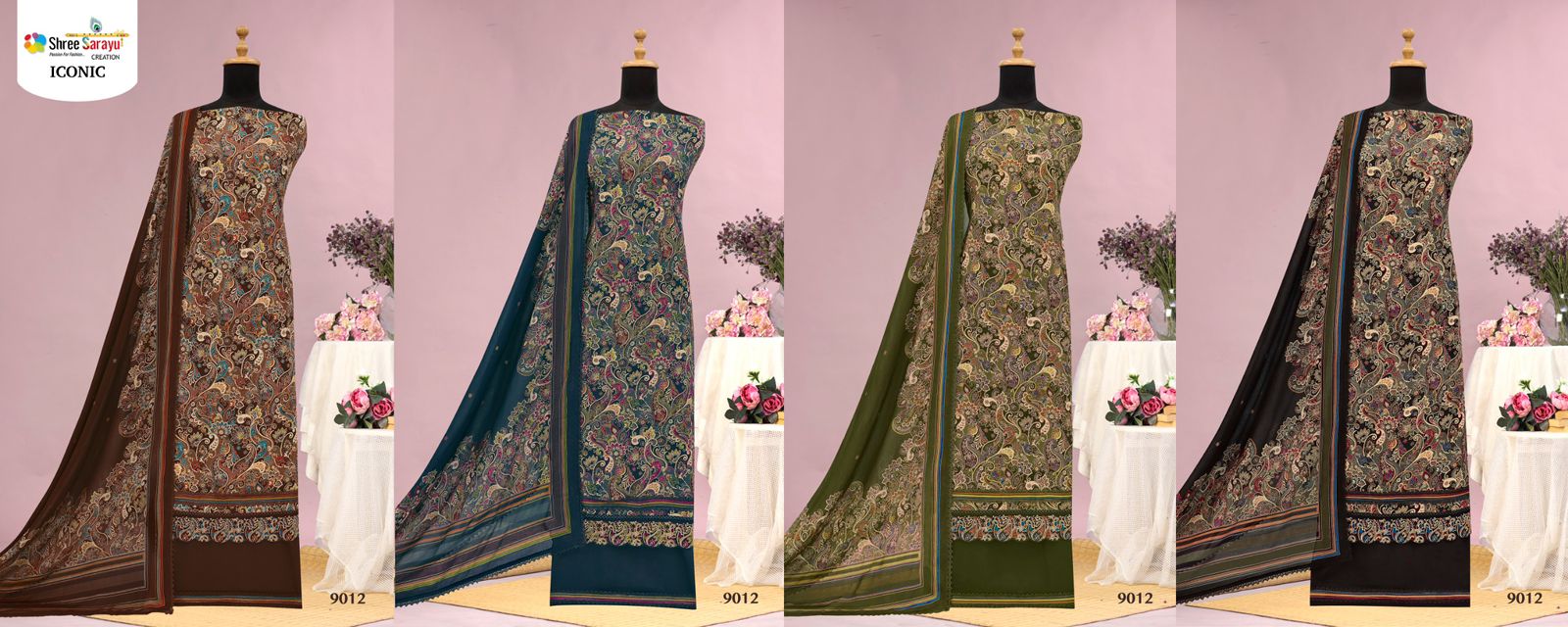 Iconic Shree Sarayu Creation Satin Salwar Suits Wholesaler Ahmedabad
