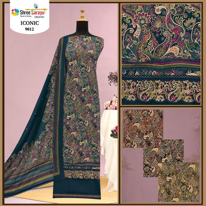Iconic Shree Sarayu Creation Satin Salwar Suits Wholesaler Ahmedabad