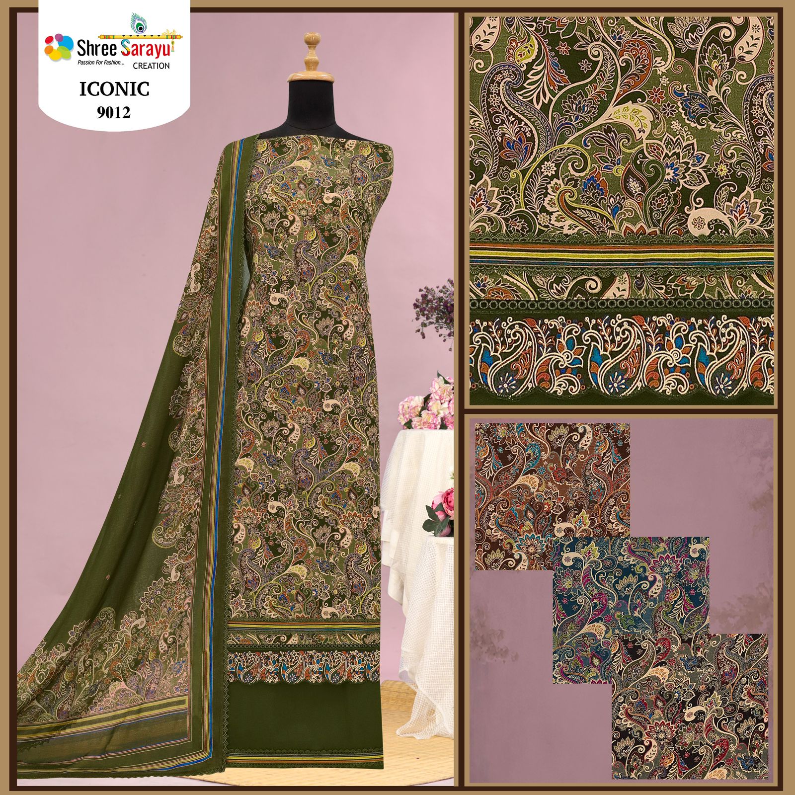 Iconic Shree Sarayu Creation Satin Salwar Suits Wholesaler Ahmedabad