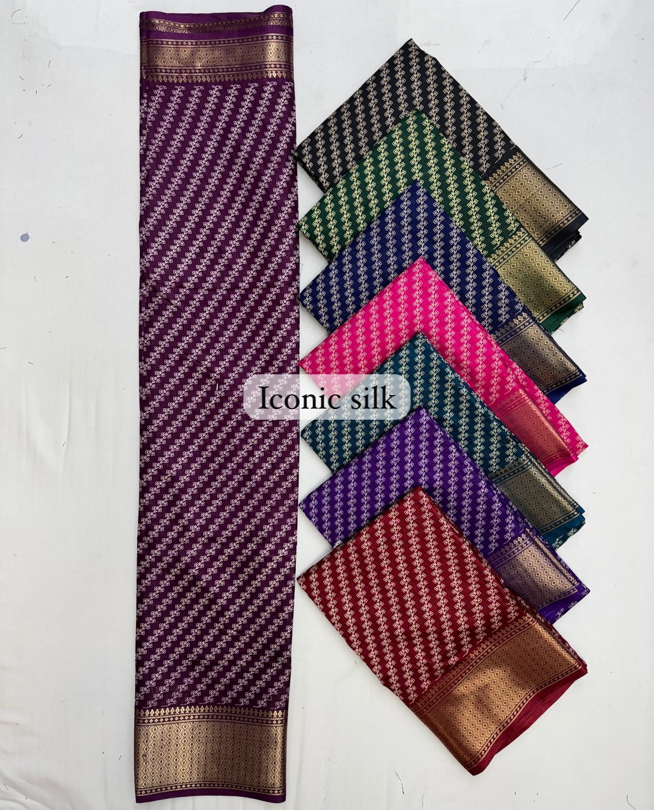 Iconic Silk-1203 Amar Kiran Soft Dola Sarees Exporter Ahmedabad