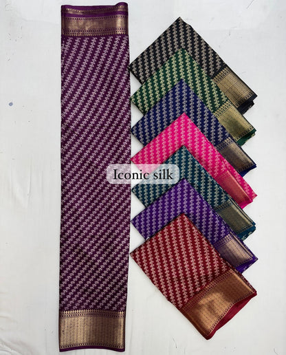 Iconic Silk-1203 Amar Kiran Soft Dola Sarees Exporter Ahmedabad