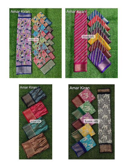 Iconic Silk 0208 Part 1 Amar Kiran Dola Sarees Wholesale Rate