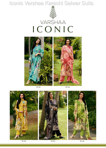 Iconic Varshaa Viscose Cotton Karachi Salwar Suits Wholesaler Ahmedabad