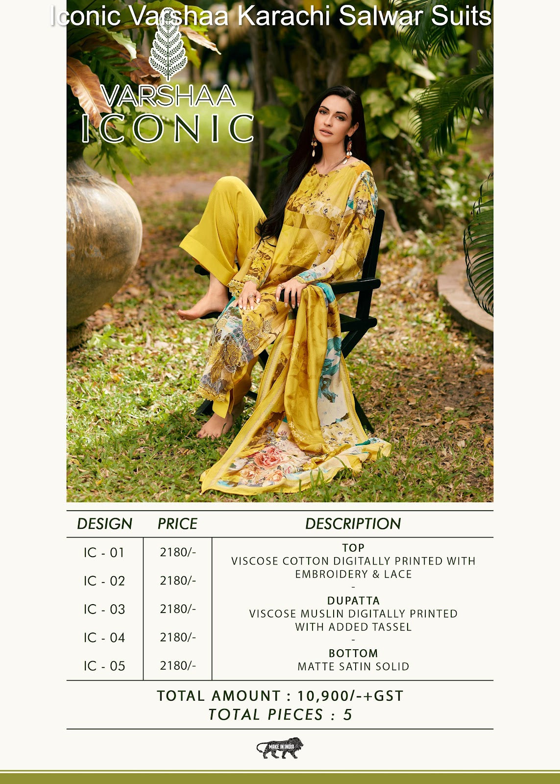 Iconic Varshaa Viscose Cotton Karachi Salwar Suits Wholesaler Ahmedabad