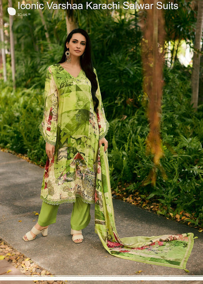 Iconic Varshaa Viscose Cotton Karachi Salwar Suits Wholesaler Ahmedabad
