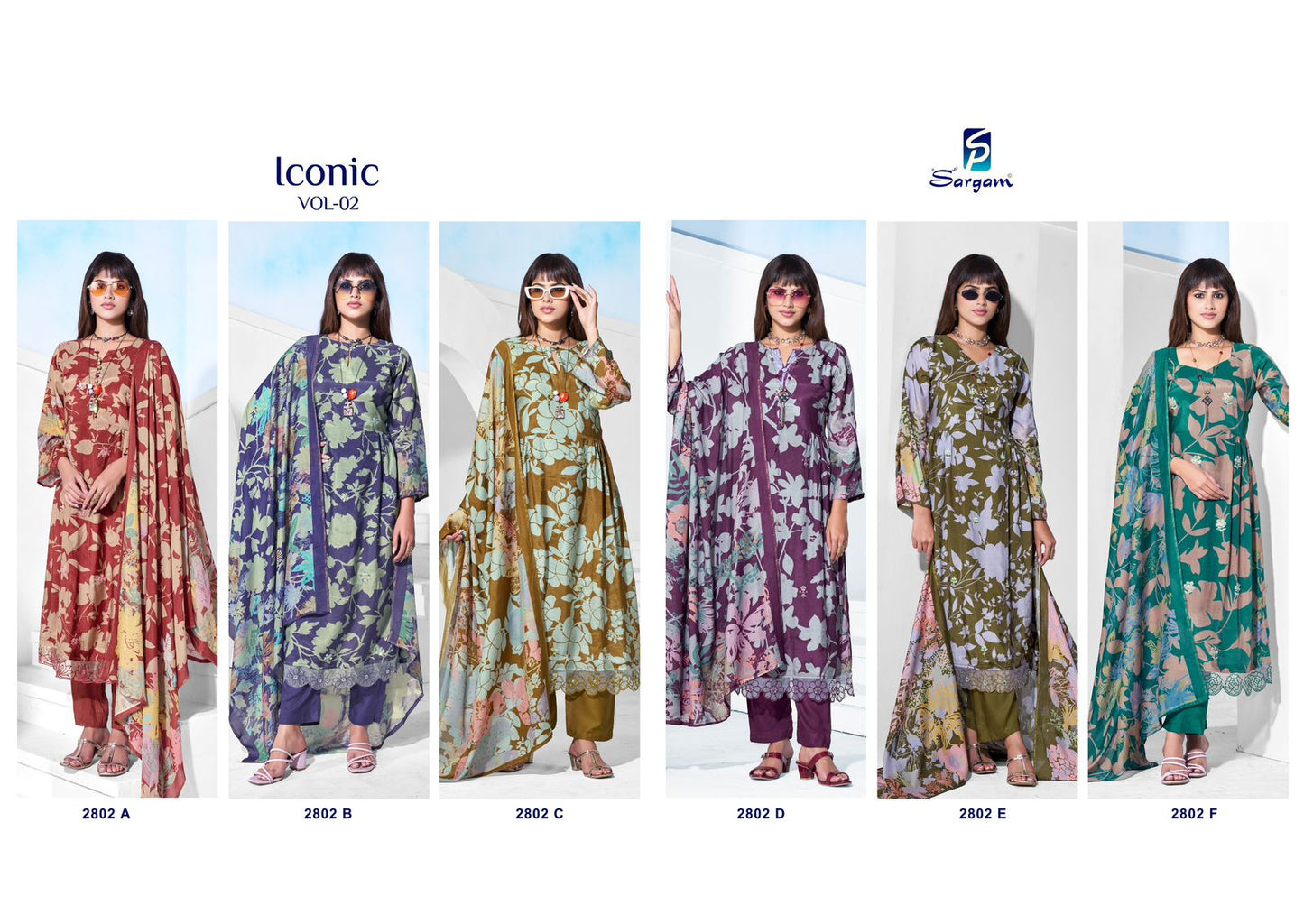 Iconic Vol 2 Sargam Prints Muslin Pant Style Suits Supplier India